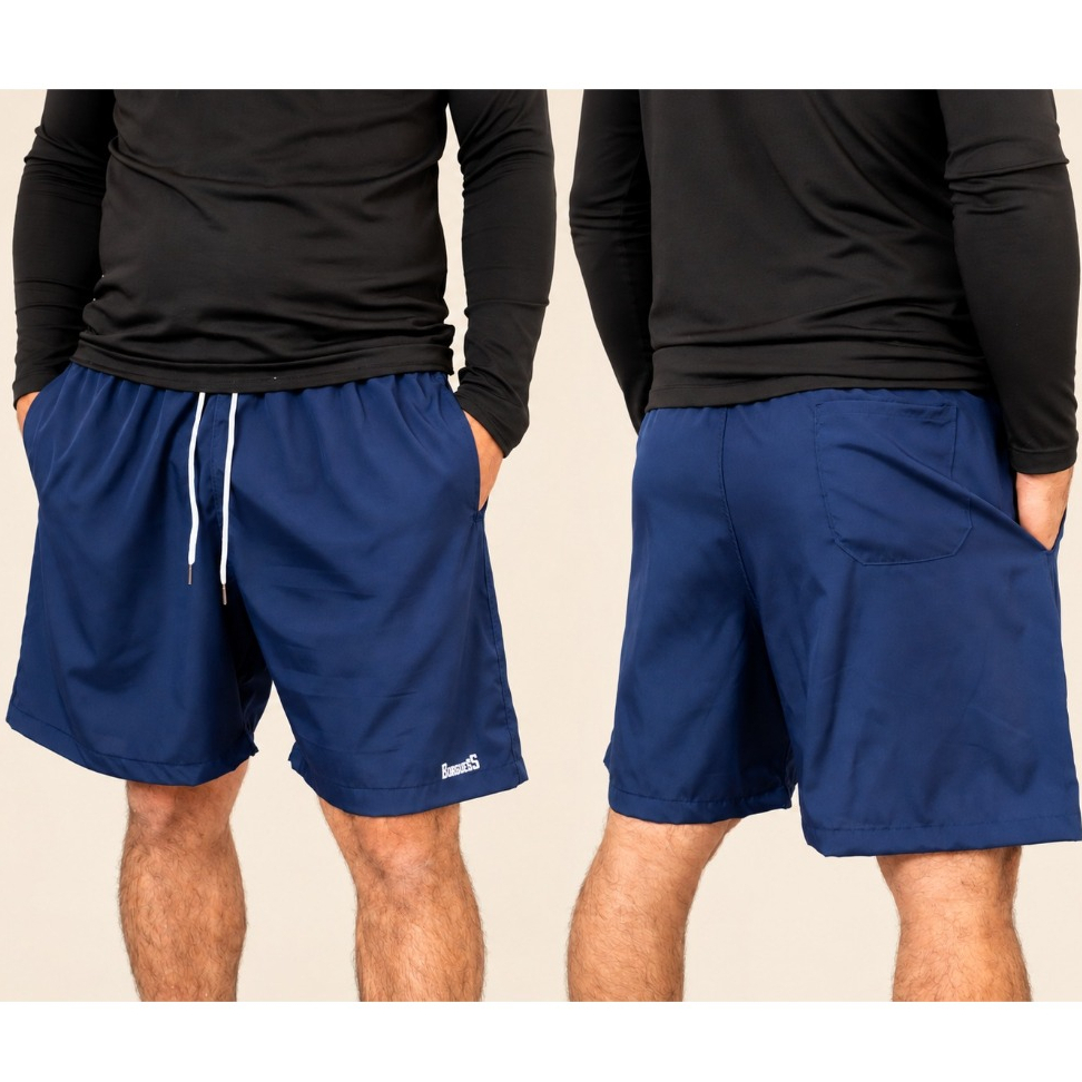 Bermuda Masculina Tactel com Elastano Academia Treino Corrida Praia Casual Bolsos Cordão Secagem Rápida Premium