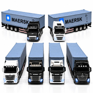 Miniatura Caminhão Volvo 750, Scania, Mercedes-Benz 1:50 Diecast Metal Luz Música