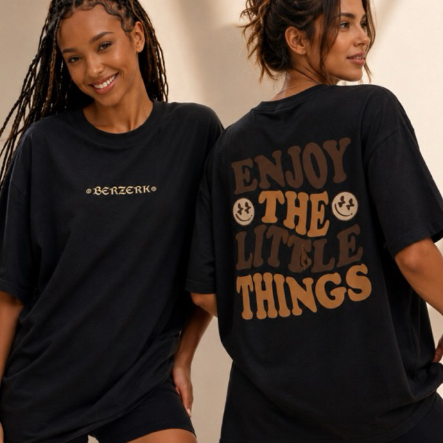 kit com 2 Camiseta Oversized Estampada Academia 100% Algodão Penteado