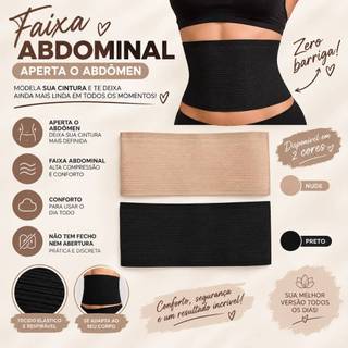 Cinta Abdominal Alta Compressao Abdômen Zero Barriga Tecido Galena