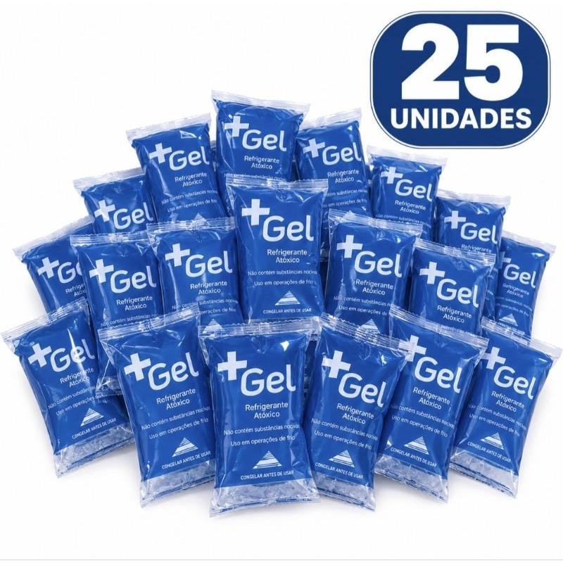Gelo Gelox Artificial Flexível - Reutilizável, Atóxico, Não Molha 10x15g