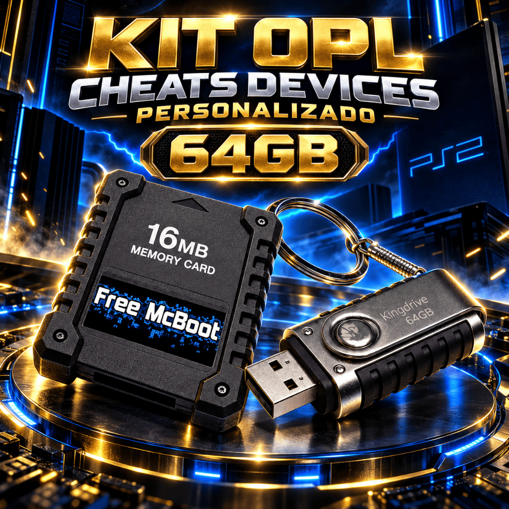 Pendrive 64gb lista especial + cheat devices personalizado pendrive