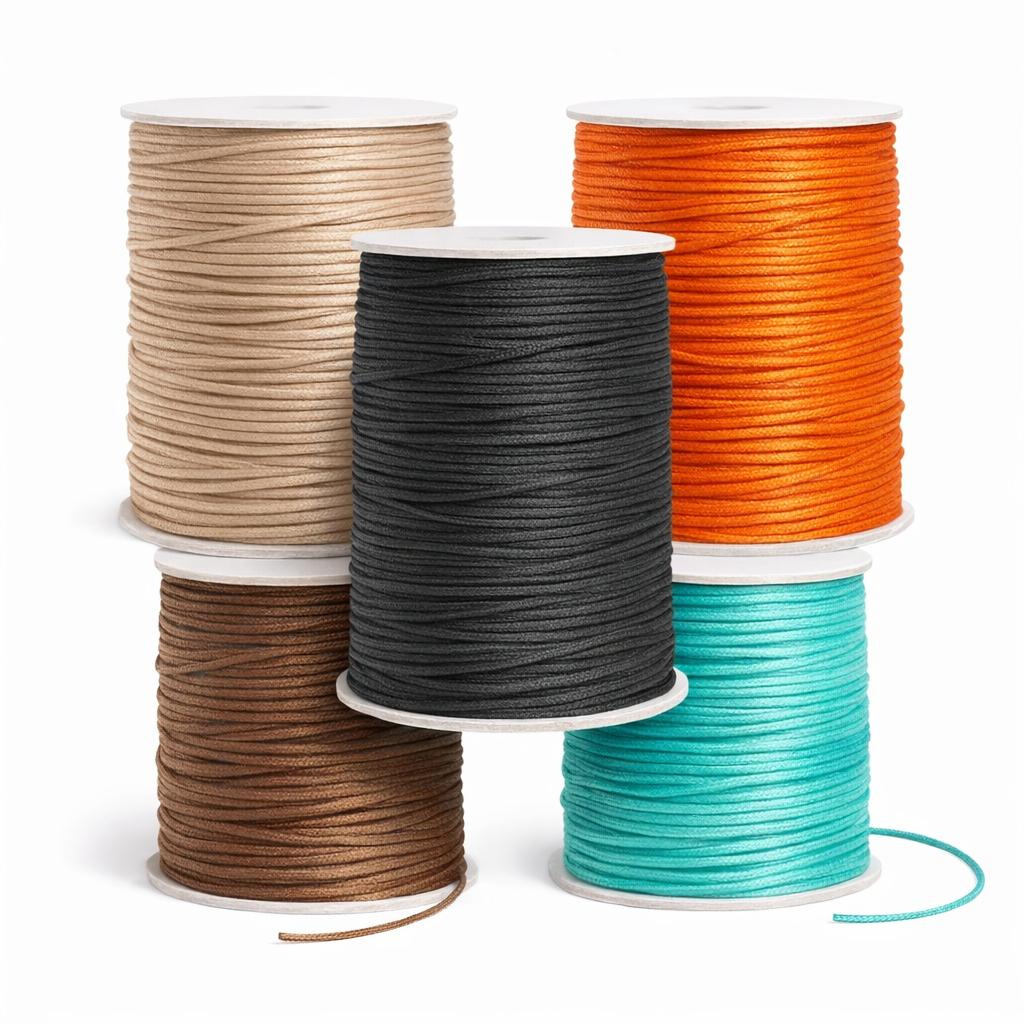 Fio Coreano 20m Cordão Acetinado Encerado Brilho 1mm Bijuteria Pulseira DIY Artesanato Verde Cru Laranja Dourado