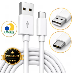 Cabo Carregador Rápido USB para Tipo C Kapbom 2.4A Turbo Carregamento