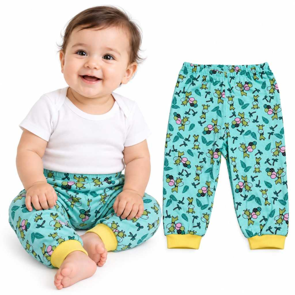 Calça Pijama Mijão Bebê 0 a 12 Meses 100% Algodão Punho Ribana Estampada Menino Menina Unidade Kit 3 Kit 5