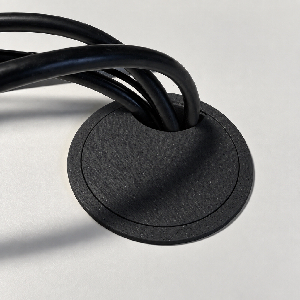 Kit 2 Passa Fio Para Móveis Mesa Escritório Organizador de Cabos Vários Tamanhos (40mm a 80mm)