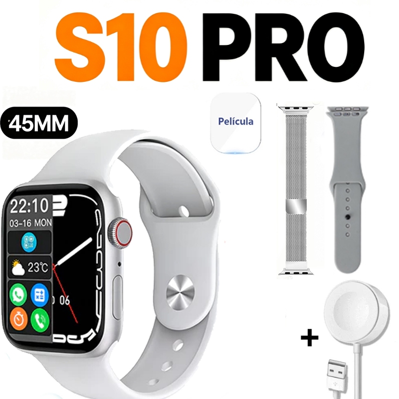 Novo 2026 Smartwatch S10 Pro Mini Chamada Bluetooth Com monitor De Frequência Calculadora Relógio inteligente