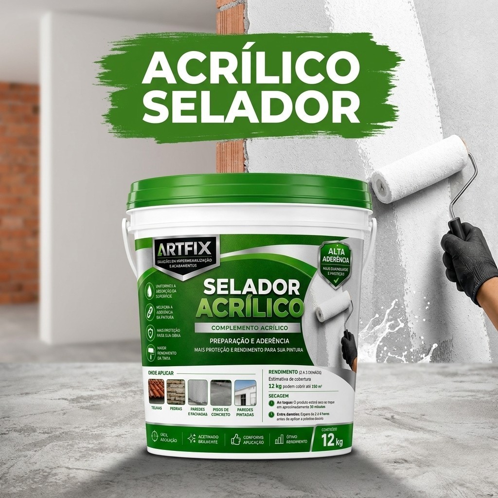 TOP VENDAS Selador Acrílico 12 e 18-KG  Preparador Para Parede e Bloco - Campeão de Vendas