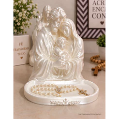 Porta Terço Religioso 3D Sagrado Coração Jesus Nossa Senhora Sagrada Família
