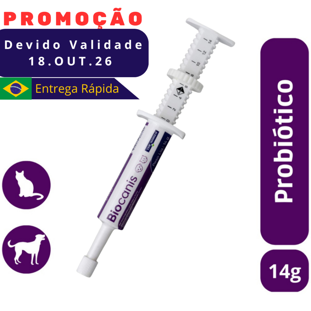 Biocanis Suplemento Bioregulador Cães E Gatos 14g Ourofino VENC 18.10.26