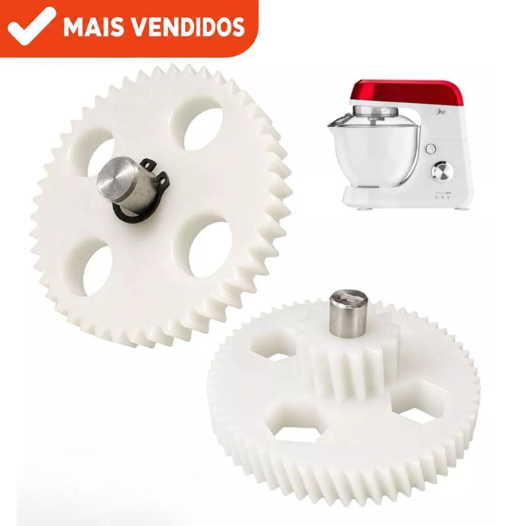 Kit Engrenagem Reposição Batedeira Planetária Oster Cadence Maior + Menor FPSTSM2710 FPSTSM2711 BAT600