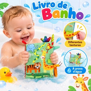 Livro de banho Infantil Sensorial montessorie para bebes
