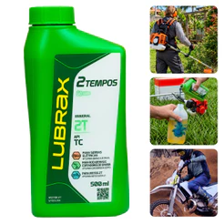 Óleo Lubrificante 2 Tempos Lubrax 500ml Azul API TC Mineral Roçadeira Motosserra