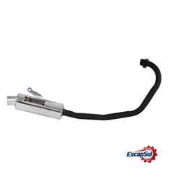 Escapamento Titan 150 Esd 2009/2013 Mini Turbo Cromado