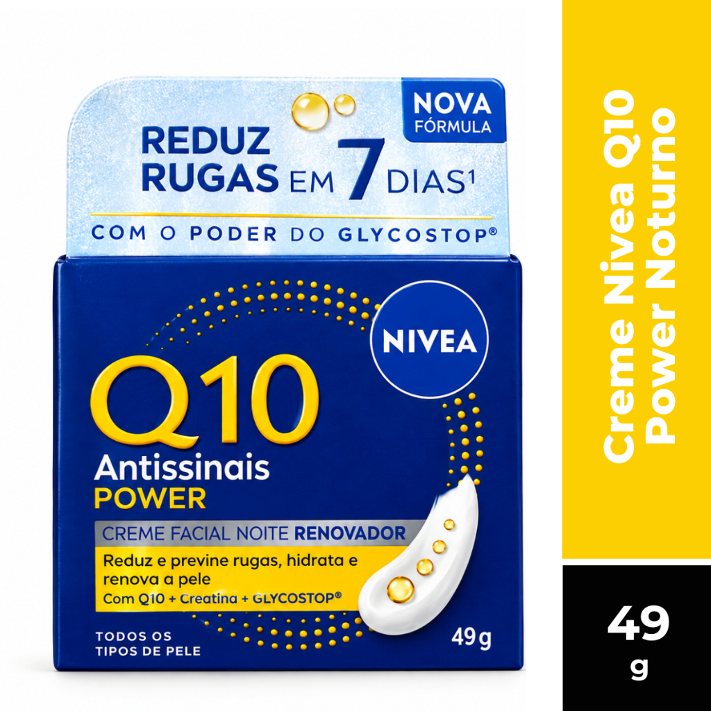Creme Facial Antissinais Noturno Q10 Power Nivea - 49g