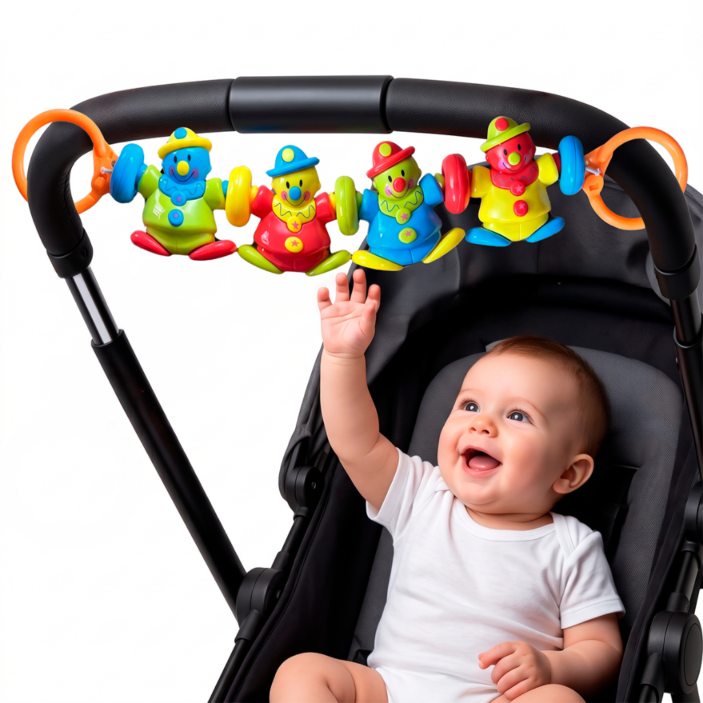 Móbile  Brinquedo Infantil Interativo Para Berço e Carrinhos de Bebês Chocalho