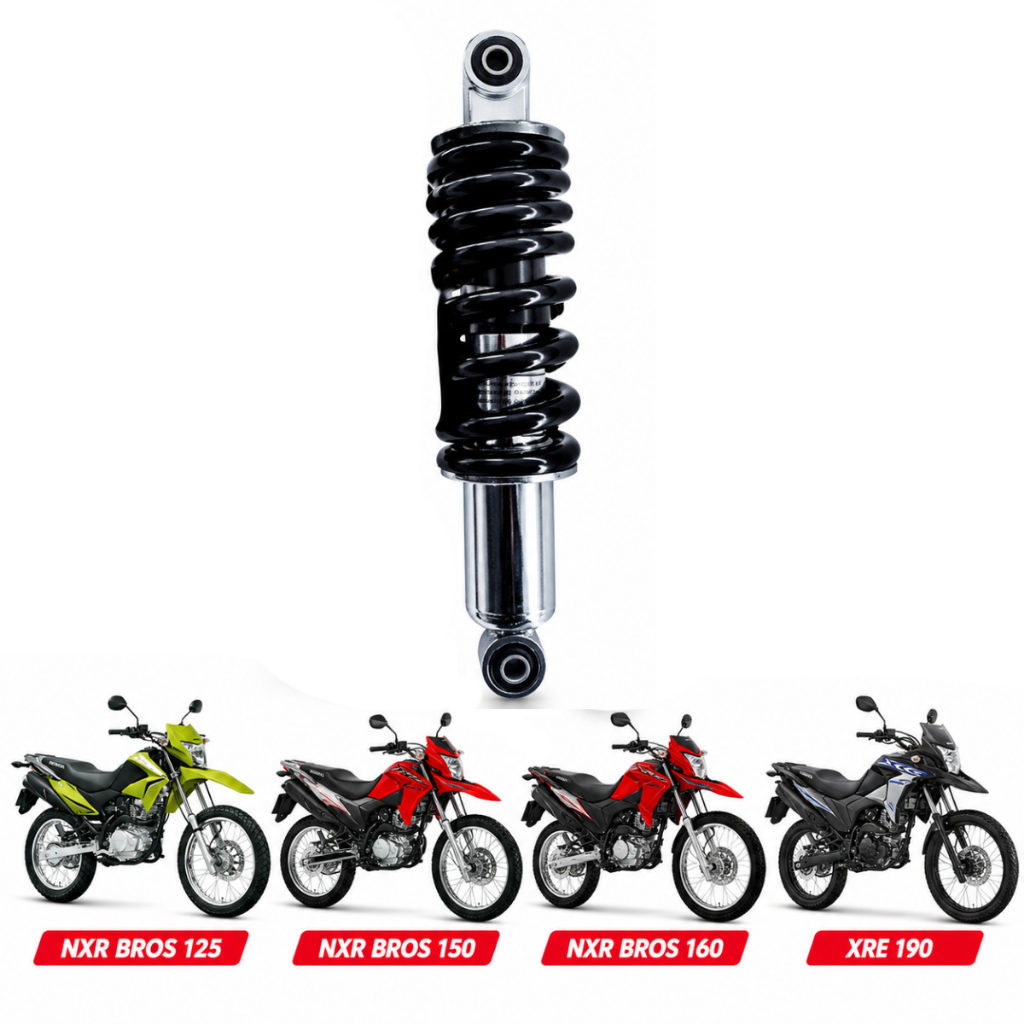 Amortecedor Traseiro Honda Nxr Bros 125 150 160 2003 a 2019 2020 2021 2022 2023 2024 Modelo Original