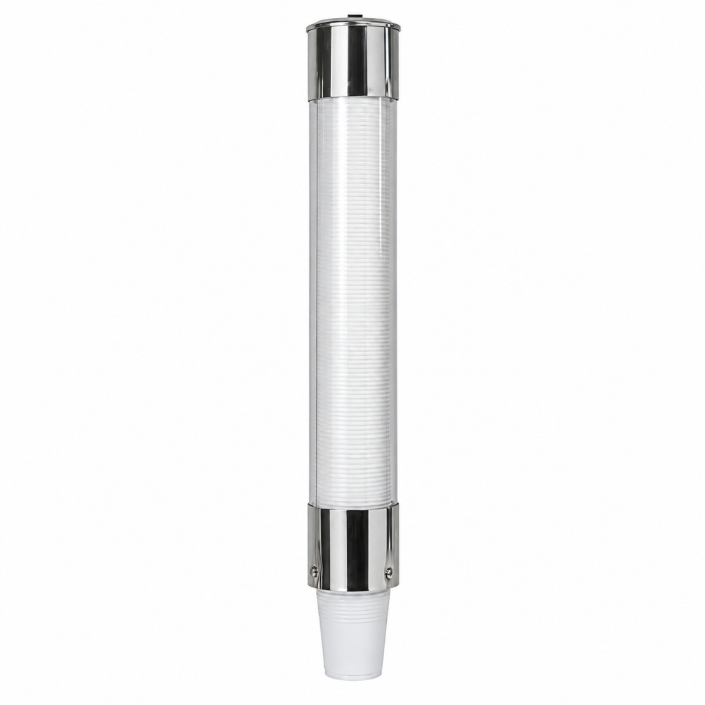Dispenser Porta Copo Descartável INOX E ACRÍLICO - 50ML, 200ML, 300ML E 400ML