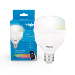 Lâmpada Inteligente Elgin Super Potência 30W Smart Color Wi-fi Compatível Alexa e Google Home