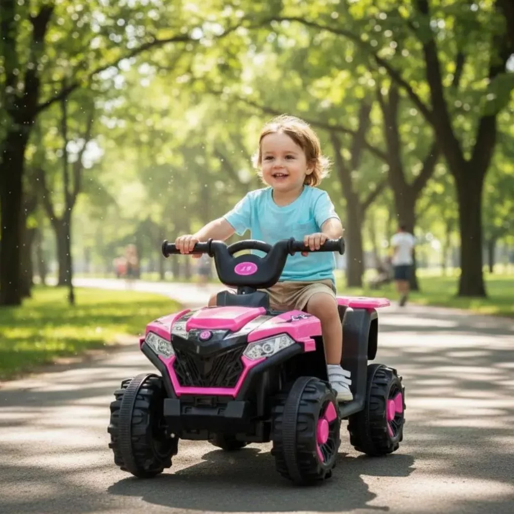 Mini Quadriciclo Elétrico Infantil Bateria 6V Luz e Música Brinq Kids