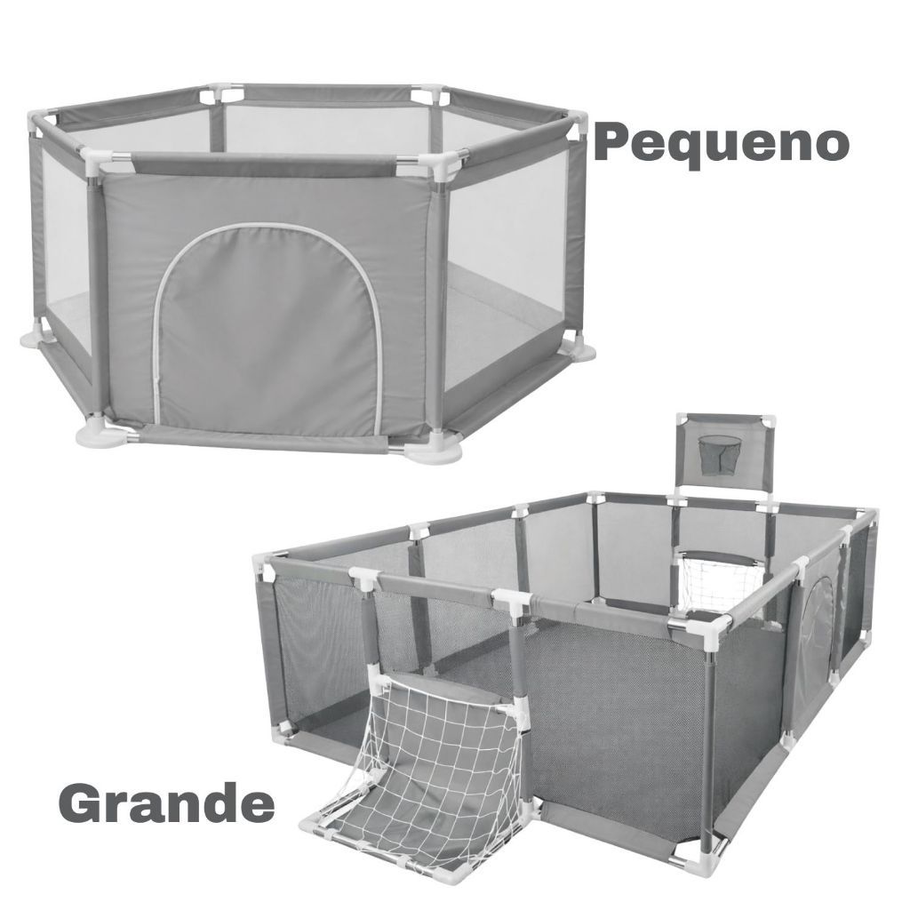 Cercadinho Bebê Infantil Baby Bear Chiqueirinho Cercado Seguro Dobrável 128x111x66cm — imagem 2 de 2