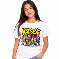 Camiseta Camiseta Katseye Infantil e Adulto T-Shirt Kpop Coreano, Blusinha K-POP