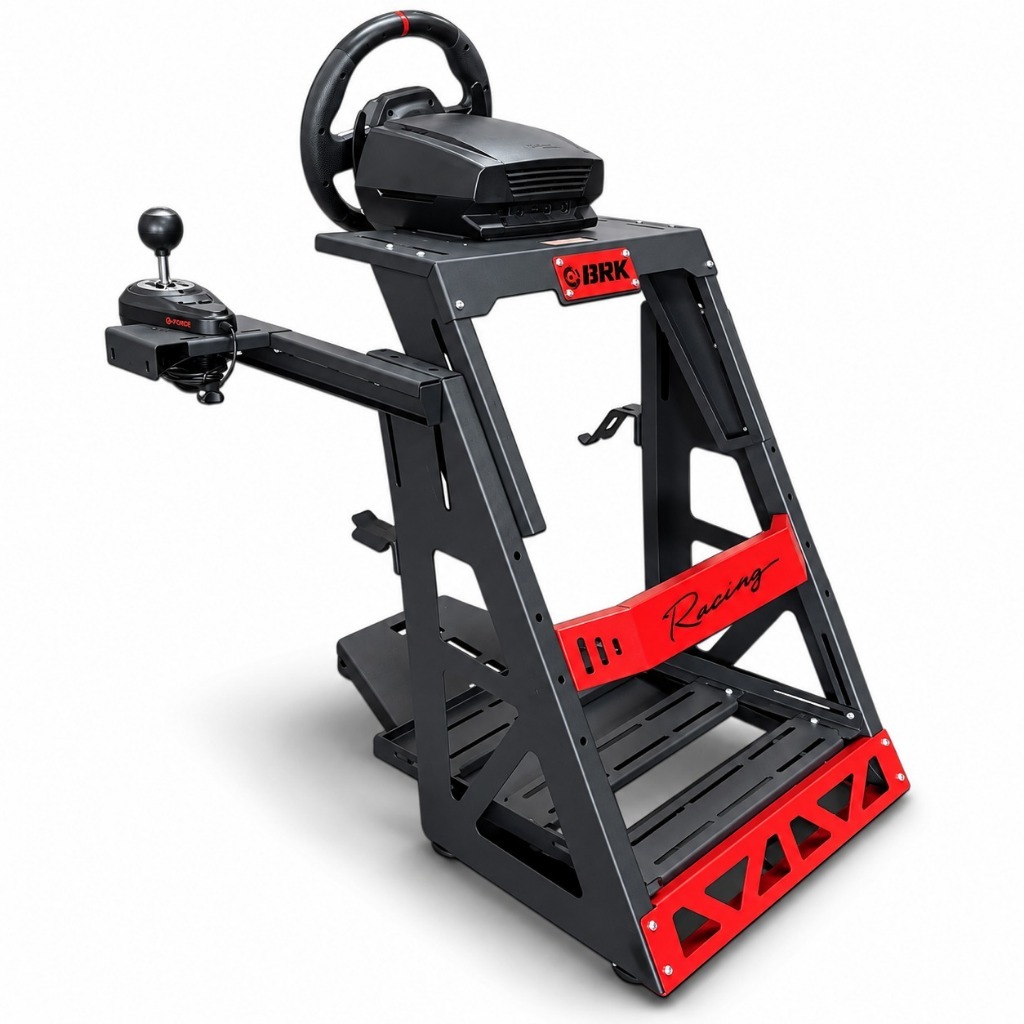 Cockpit Simulador Racing Ajustável Suporte Volante Pedal Câmbio