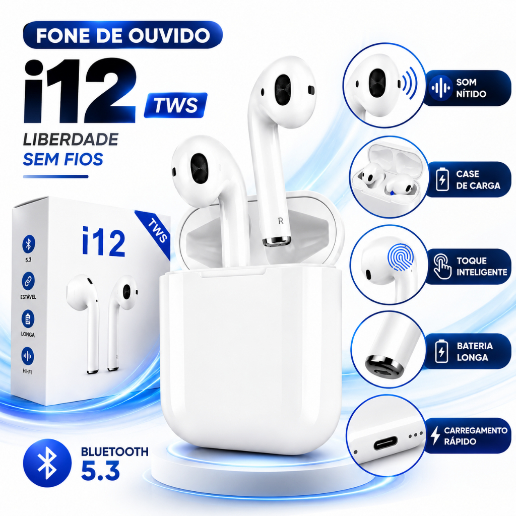 Fone De Ouvido Premium Bluetooth Sem Fio Tws 5.3 Anti-ruído Original Altomex