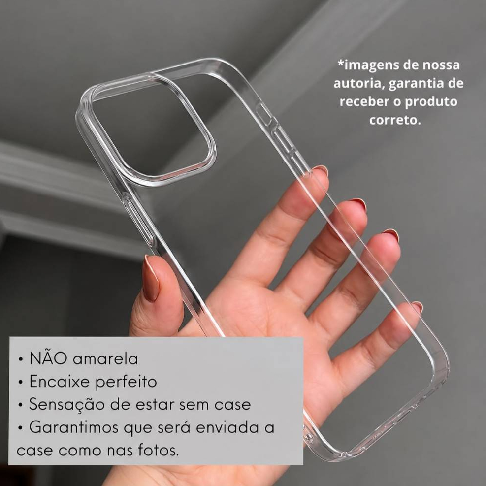 Capa capinha 100% Acrílica Apple extra fina slim casca de ovo transparente para iPhone 11/12/13/14/15/16PROMAX