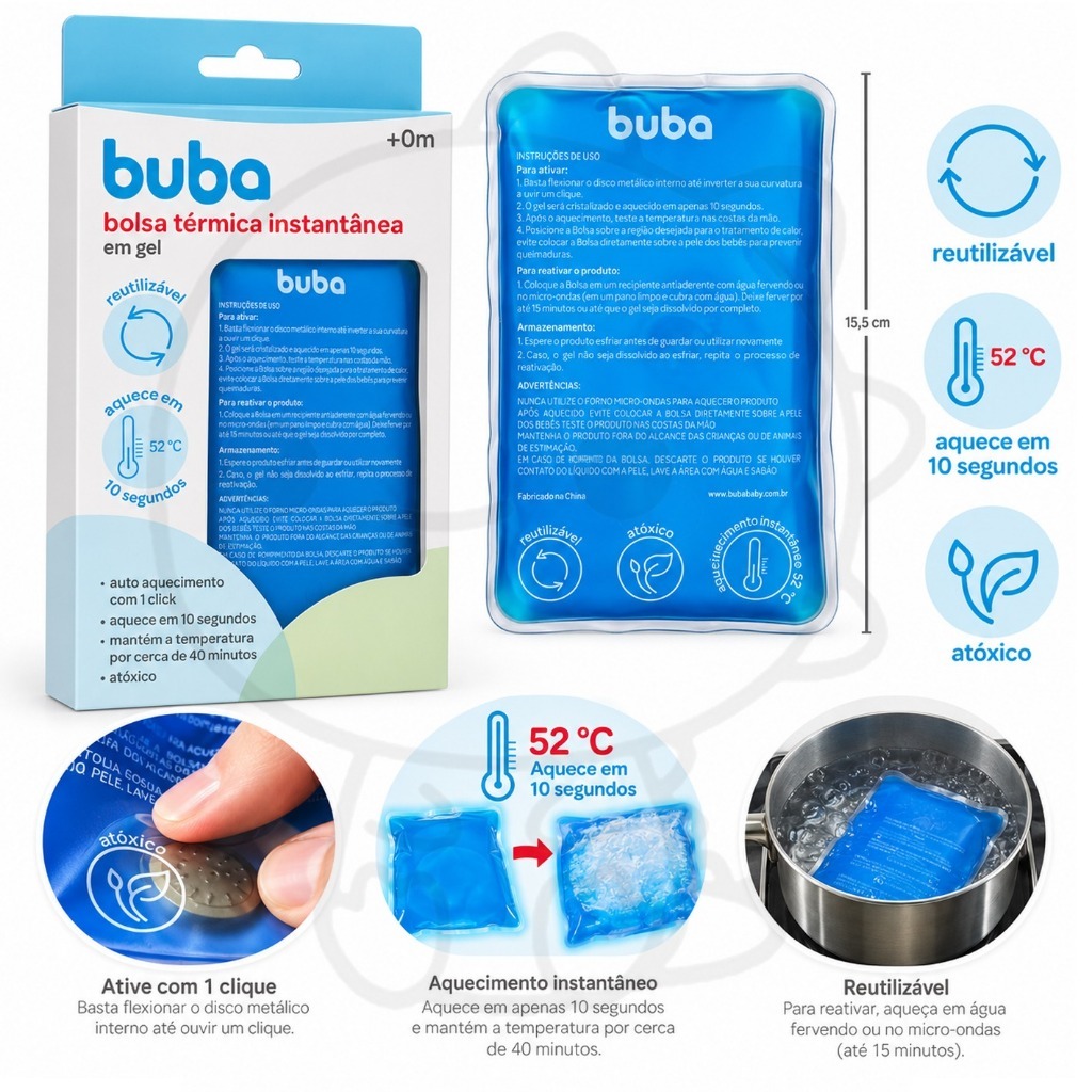 Bolsa Para Cólica De bebê Térmica gel Instantânea Para Cólica buba Bolsa Térmica em gel