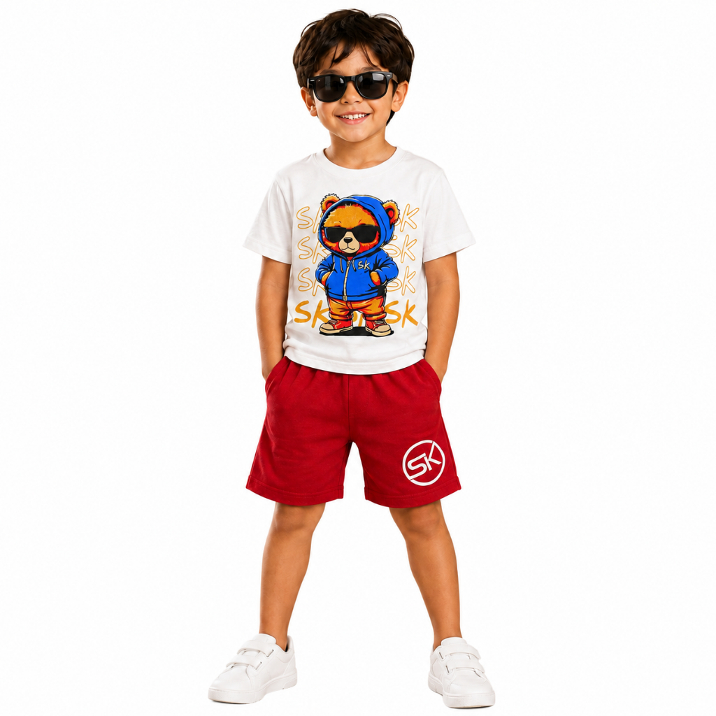 Conjunto MENINO MASCULINO Infantil CAMISA e BERMUDA- ENTREGA PARA TODO BRASIL