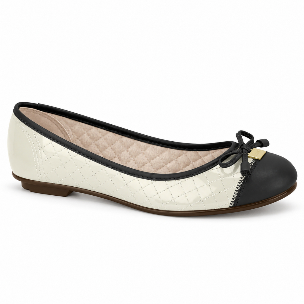Sapatilha Feminina Clássica Moleca Delicada com Laço Saltinho Baixo Trabalho Casual Original