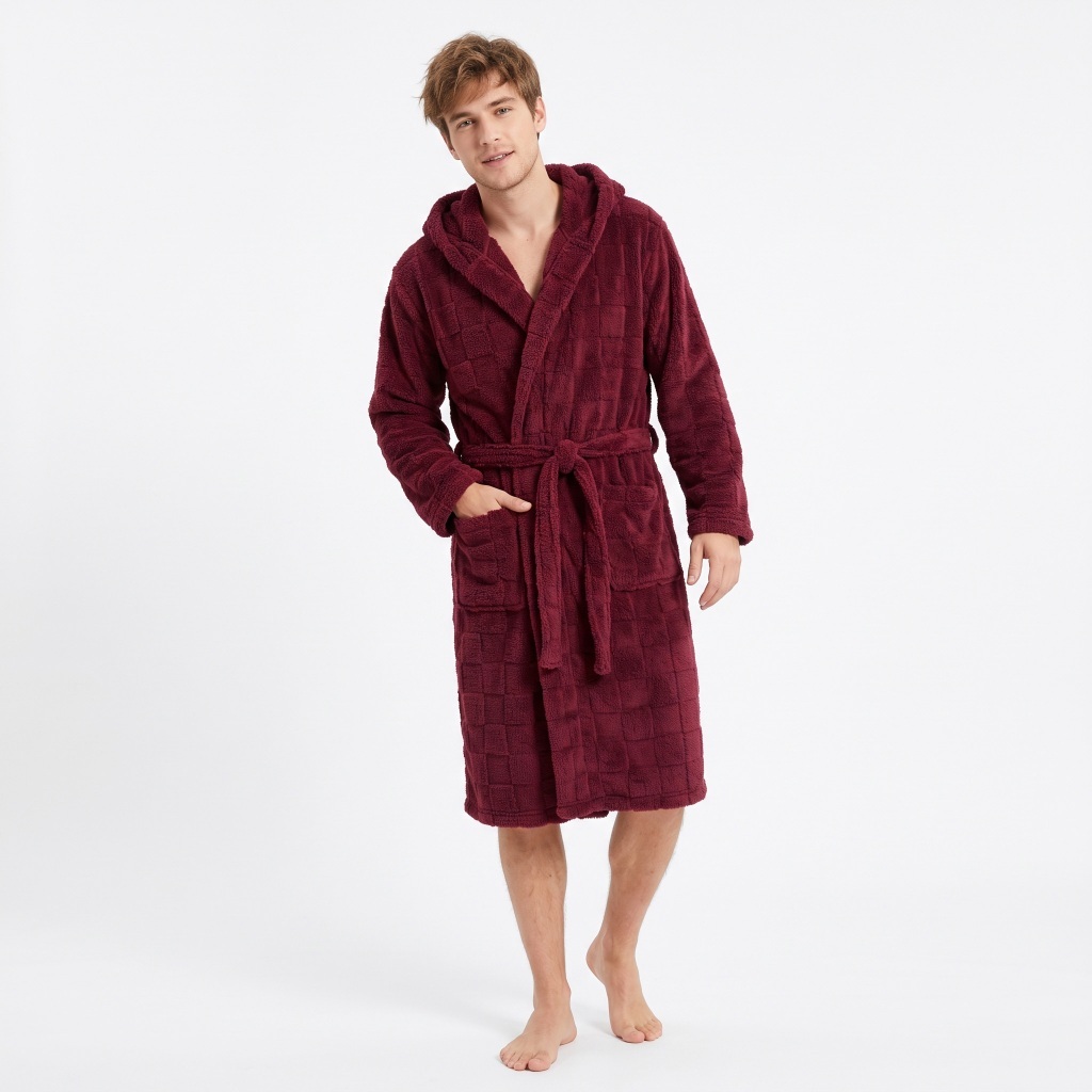 Ropão de Frio com Capuz Unissex - Plush Premium Textura Alto Relevo