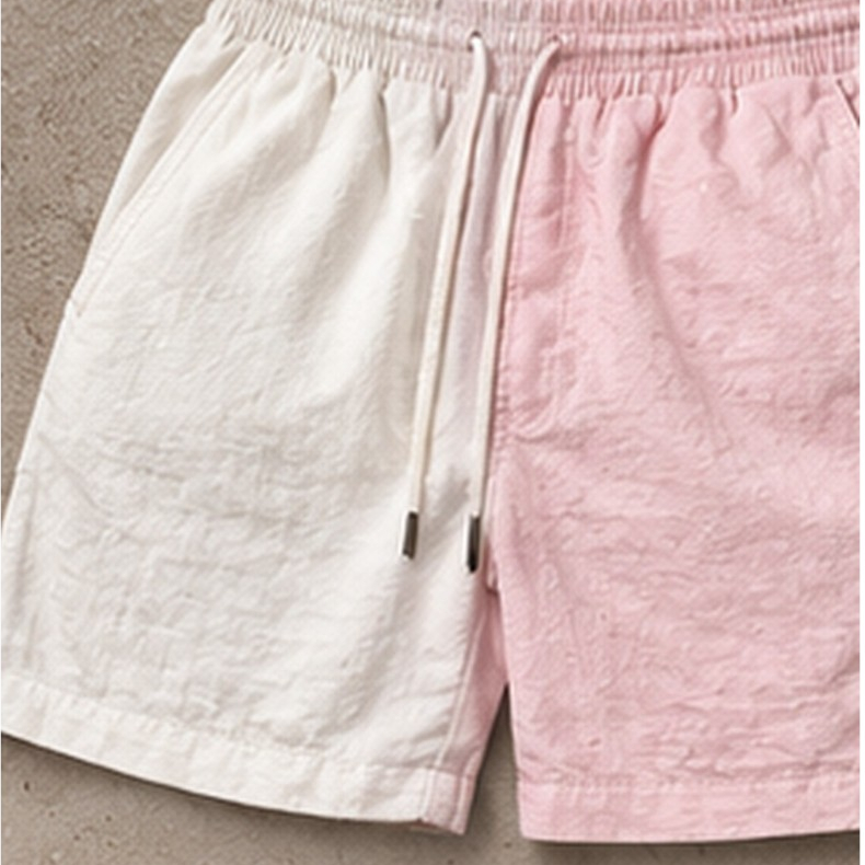 Kit 2 Bermudas Masculinas Linho Elastano Praiana Confortável Verão — Madame Achadinha