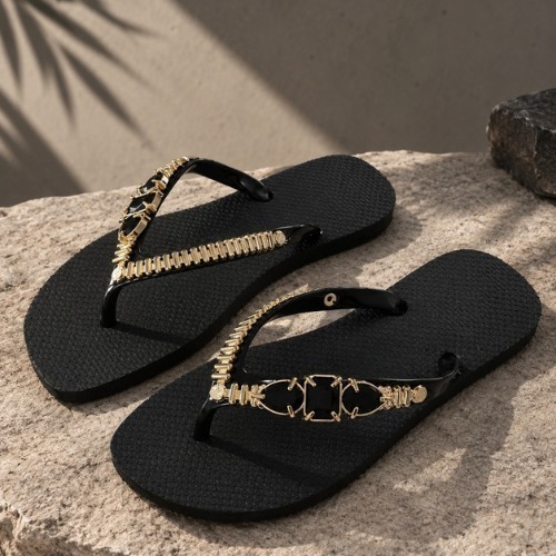 Chinelo Feminino Com Pedraria Antiderrapante Confortável Casual Macio Leve Para o Dia a Dia Envio Imediato