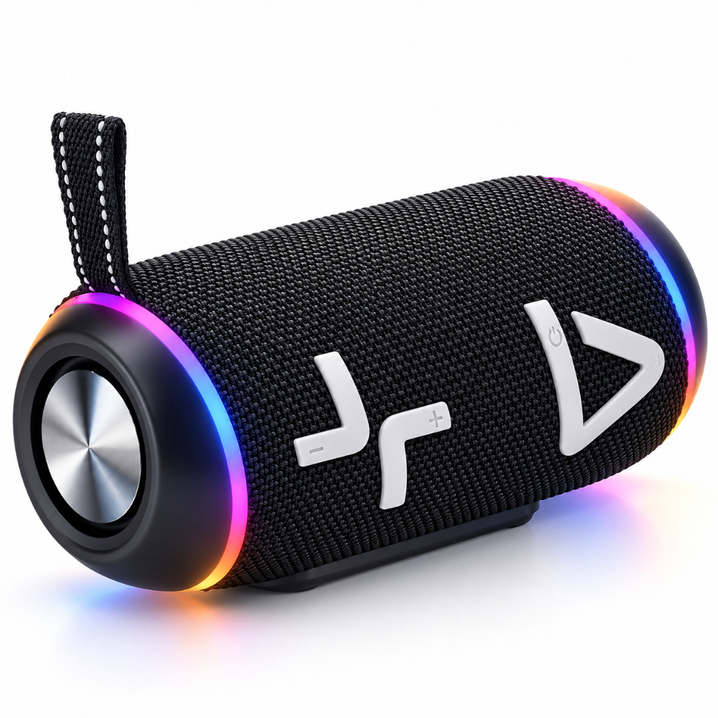 Caixa de Som Bluetooth Sem Fio 16w Luz RGB Led Mini TWS Recarregável Colorida Para SD/USB-HY-695