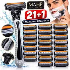 Kit Barbeador Prestobarba Unissex 21 Lâminas Refil + Aparelho
