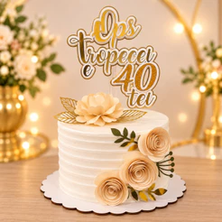 Topo de Bolo Personalizado Feminino Ops Tropecei 40tei, 50tei ,60tei - FAZEMOS QUALQUER IDADE
