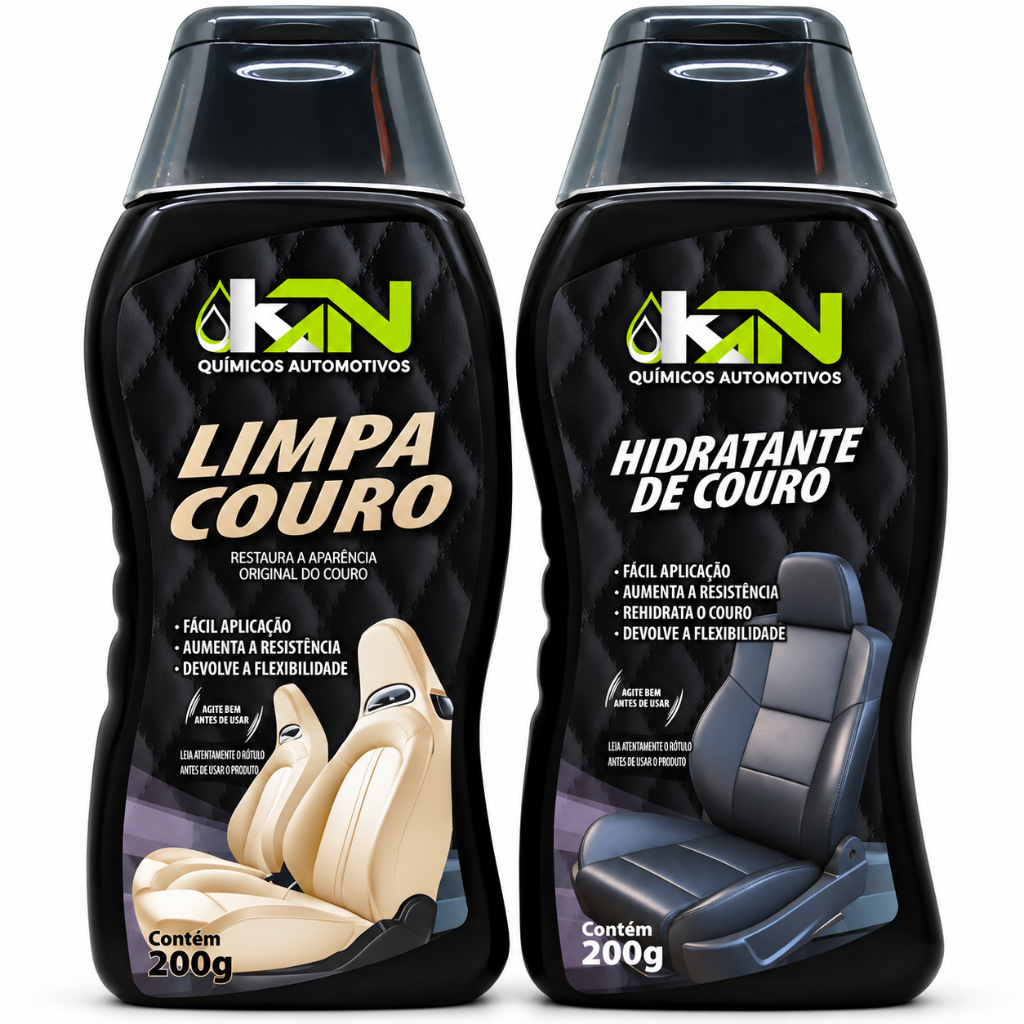 Hidratante de Couro e Limpa Couro Automotivo para Bancos Cadeiras Gamer Bolsas Sapatos Sofás