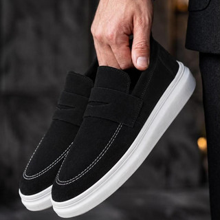 Sapato Oxford Masculino Loafer Mocassim Broge Sola Alta Costurado Premium
