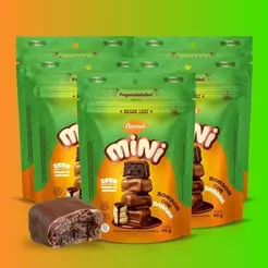 Kit 5 Pacotes Bombom de Banana Zero Açúcar Sem Glúten Mini Doce Flormel 60g Chocolate Cacau