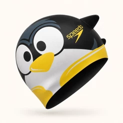 Touca de natação infantil em silicone Pinguim Speedo - PRETO