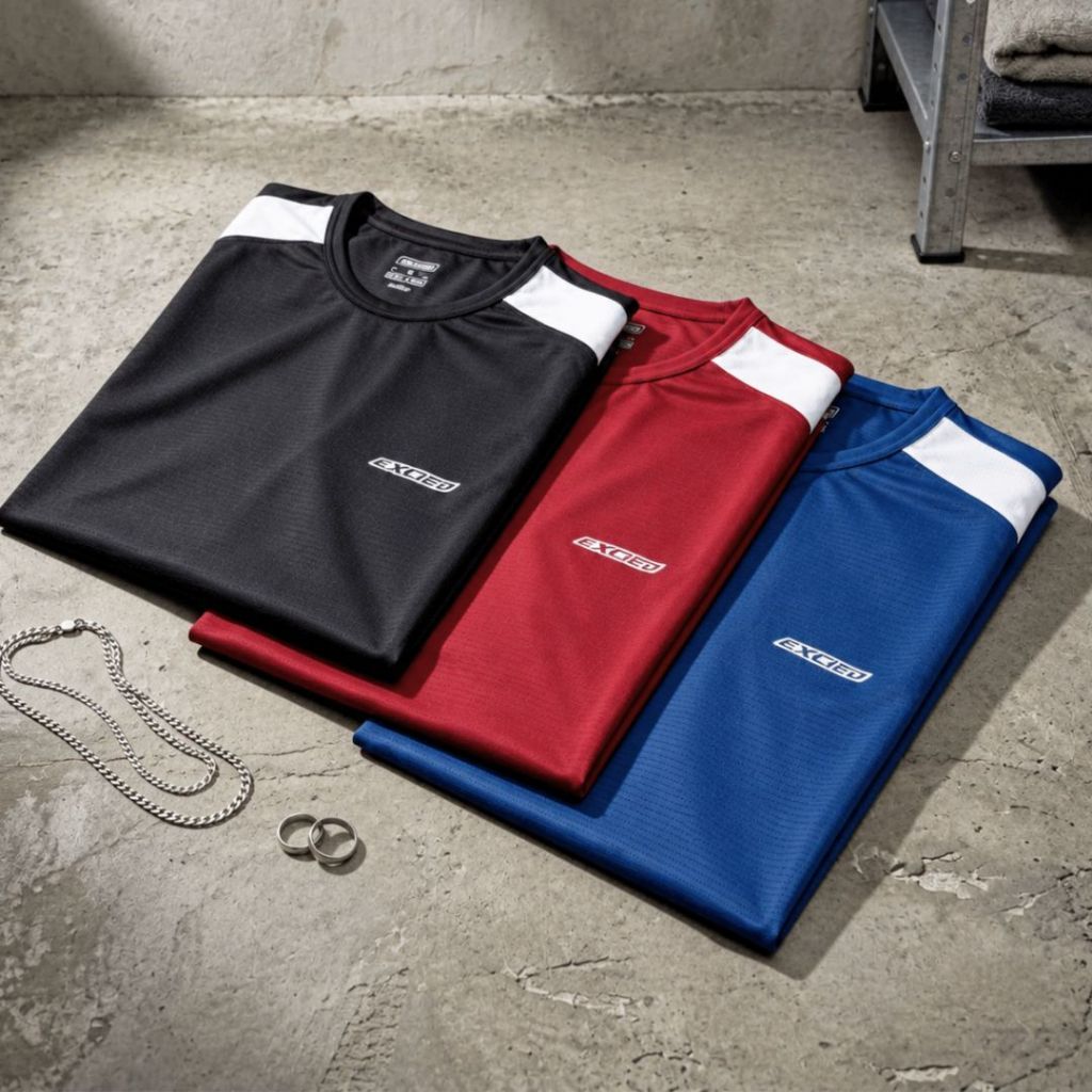 Kit 3 Camisetas Masculinas Dry Fit Academia Fitness Treino Caminhada Leve Secagem Rápida para Rotina