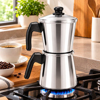 Cafeteira Italiana 1L Aluminio Polida Economica com Filtro Café Moka Elegante