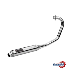Escapamento Fan 125 2009/2019 Modelo Fortuninha Cromado