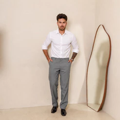 Calça Social Premium Masculina Slim Oxford Otimo Caimento Pronta Entrega Envio Imediato Terno