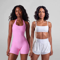 Kit Fitness Macaquinho Up + Top Minimal Zero Transparência Legbox Academia Treino Corrida Ginastica