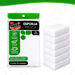 Kit Esponja Mágica Multiuso de Melamina Limpeza Pesada Remove Manchas e Riscos Sem Produtos Químicos