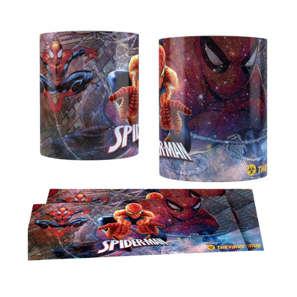Caneca Homem-Aranha Cerâmica 325ml | Presente Marvel Spider-Man | Caneca Personalizada Super-Herói