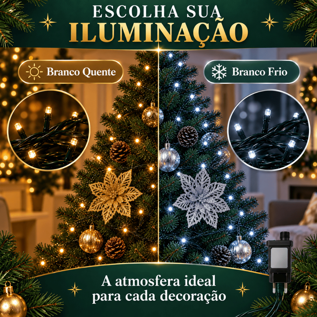 Strobo Pisca Pisca Cordão Natal 500 Leds 50m Prova D'Água Bivolt 100 Flash Decoração Enfeite Natal LuvinCo · foto 2